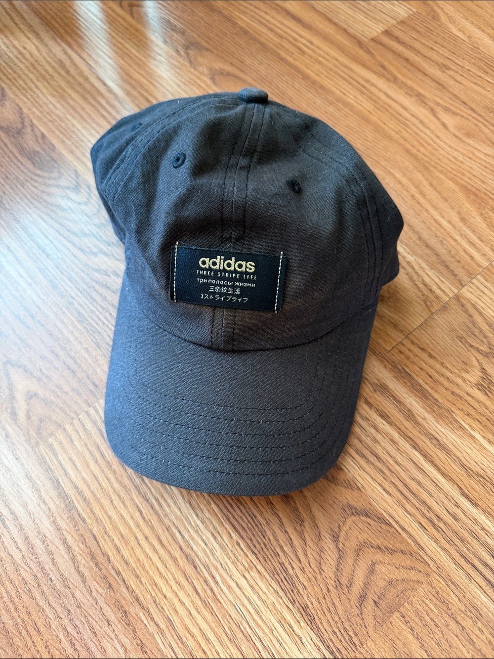 adidas Black Men’s Baseball Cap with Logo Patch
